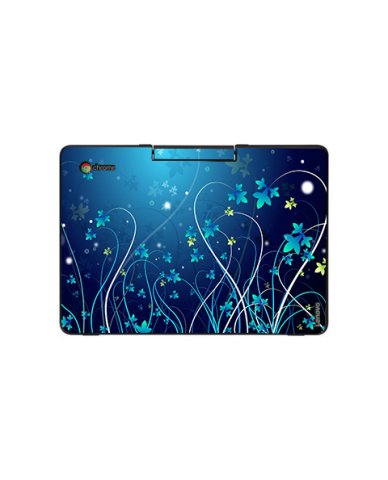 IBM/Lenovo Chromebook N23 BLUE FLOWERS Laptop Skin