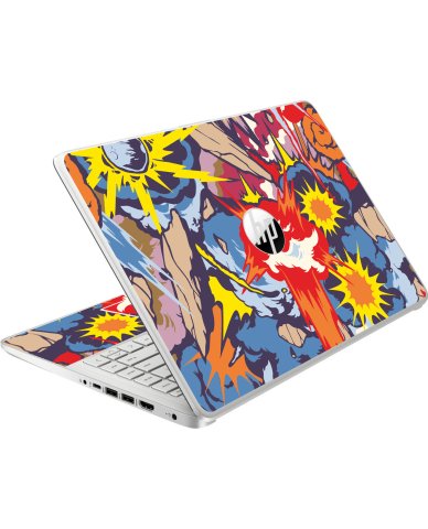 HP NoteBook 14-DQ0057NR COMIC EXPLOSIONS Laptop Skin