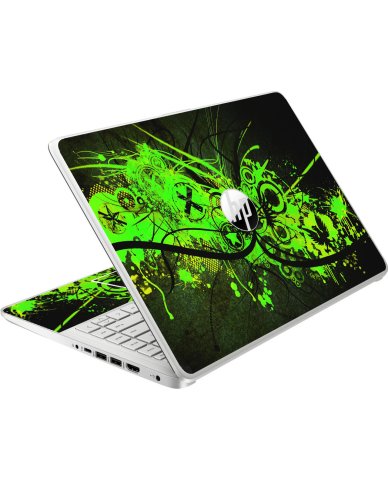 HP NoteBook 14-DQ0057NR GRAFITTI GREEN Laptop Skin