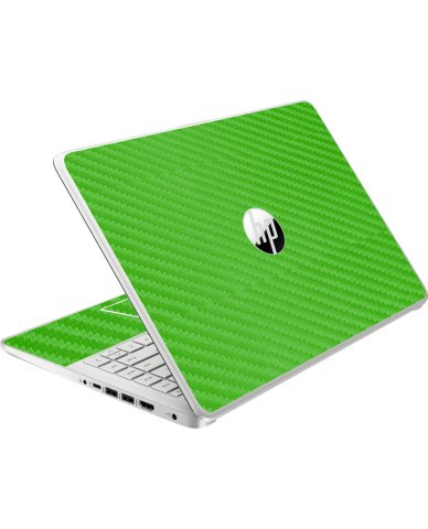 HP NoteBook 14-DQ0057NR GREEN CARBON FIBER Laptop Skin