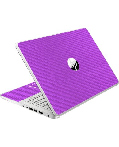 HP NoteBook 14-DQ0057NR PURPLE CARBON FIBER Laptop Skin
