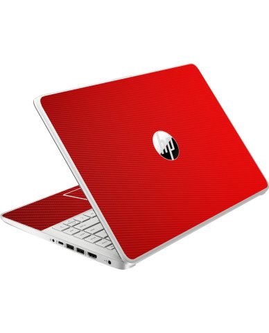 HP NoteBook 14-DQ0057NR RED CARBON FIBER Laptop Skin