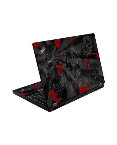 ThinkPad P52 BLACK SKULLS RED Laptop Skin