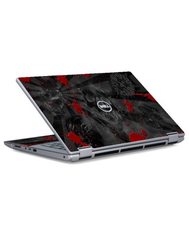 Dell Precision 7770 Workstation BLACK SKULLS RED Laptop Skin