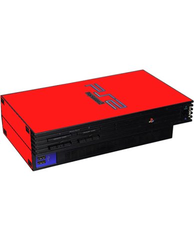 Playstation PS2 Fat Red Console Skin