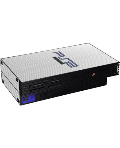 Playstation PS2 Fat White Carbon Fiber Console Skin