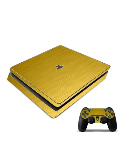 Playstation PS4 Slim MTS Gold Console Skin