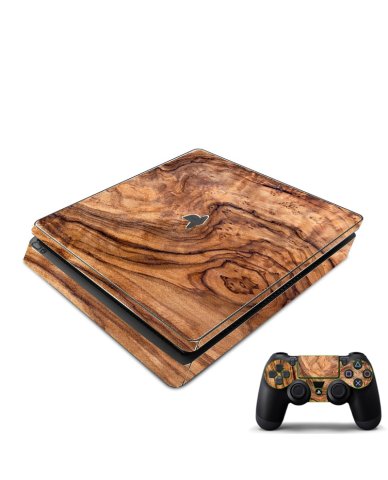 Playstation PS4 Slim Oilve Wood Console Skin