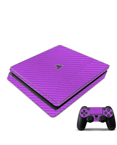 Playstation PS4 Slim Purple Carbon Fiber Console Skin