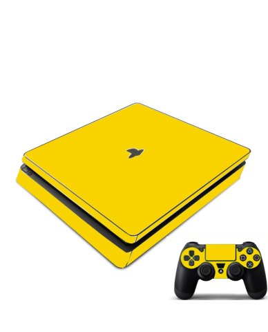 Playstation PS4 Slim Yellow Console Skin