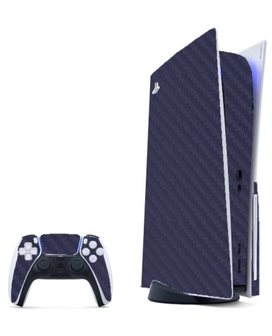 PlayStation 5 BLUE CARBON FIBER Console Skin