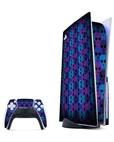 PlayStation 5 BLUE SKULLS Console Skin