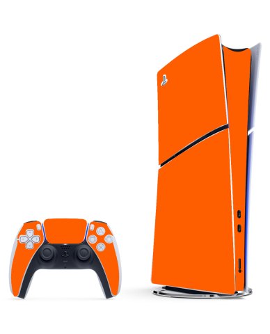 Playstation 5 Slim ORANGE Console Skin