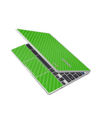 Samsung Chromebook XE350XBA GREEN CARBON FIBER Laptop Skin
