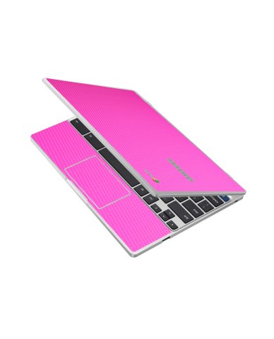 Samsung Chromebook XE350XBA PINK CARBON FIBER Laptop Skin