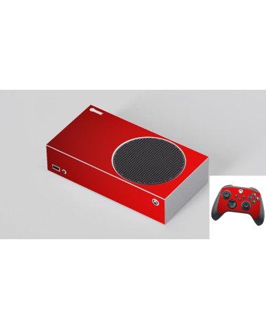 Microsoft Xbox Series S RED CARBON FIBER Laptop Skin