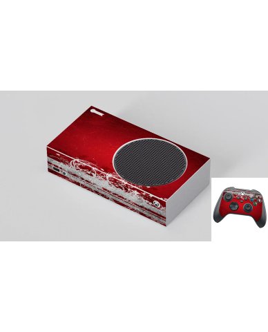 Microsoft Xbox Series S RED GRUNGE Laptop Skin
