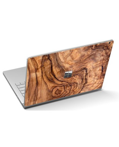 Microsoft Surface Book 1704 OLIVE WOOD Laptop Skin