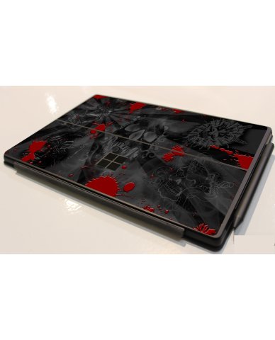 Microsoft Surface Pro 9 BLACK SKULLS RED Laptop Skin