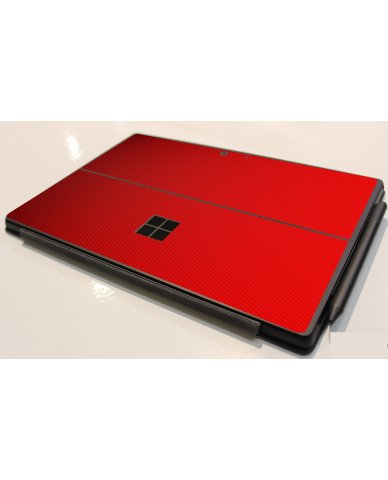 Microsoft Surface Pro 9 RED CARBON FIBER Laptop Skin