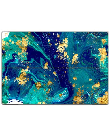 Microsoft Surface Pro 3 BLUE AND GOLD MARBLE Skin