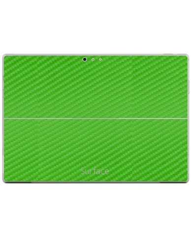 Microsoft Surface Pro 3 GREEN CARBON FIBER Skin