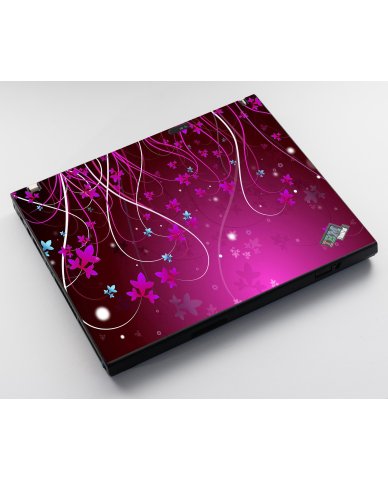 ThinkPad T41 PINK BLUE FLOWERS Laptop Skin