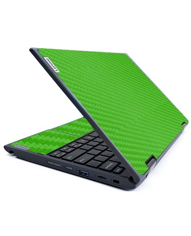 IBM/Lenovo Chromebook 300e G2 GREEN CARBON FIBER Laptop Skin