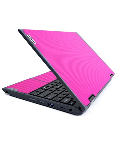 IBM/Lenovo Chromebook 300e G2 PINK CARBON FIBER Laptop Skin