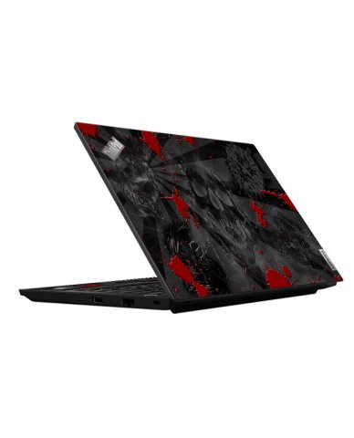 ThinkPad E14 G2 BLACK SKULLS RED Laptop Skin