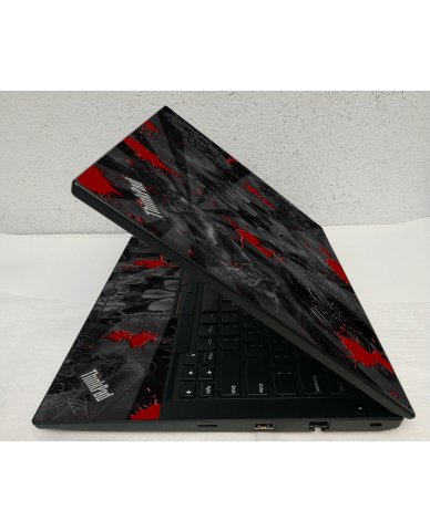 ThinkPad E480 G1 BLACK SKULLS RED Laptop Skin