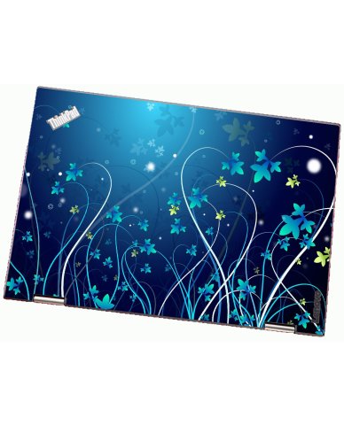 ThinkPad X1 YOGA G2 BLUE FLOWERS Laptop Skin