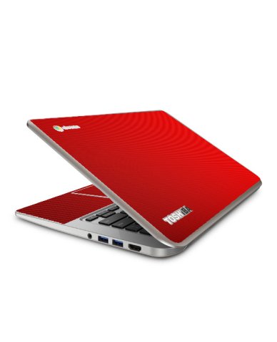 Toshiba Chromebook CB35-A3120 RED CARBON FIBER Laptop Skin