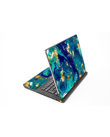 ThinkPad Twist S230U BLUE AND GOLD MARBLE Laptop Skin