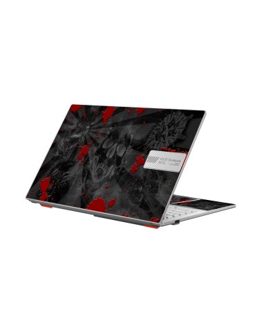 Vivobook Go E1504G BLACK SKULLS RED Laptop Skin