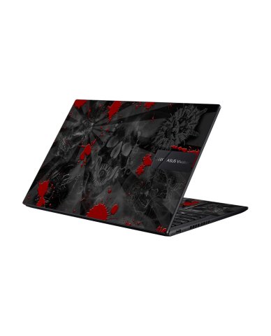 Vivobook F1605Z BLACK SKULLS RED Laptop Skin