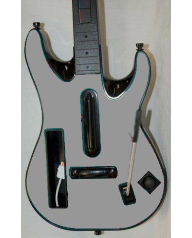 Nintendo Wii Guitar Hero 5 Faceplate GRAY SILVER Console Skin