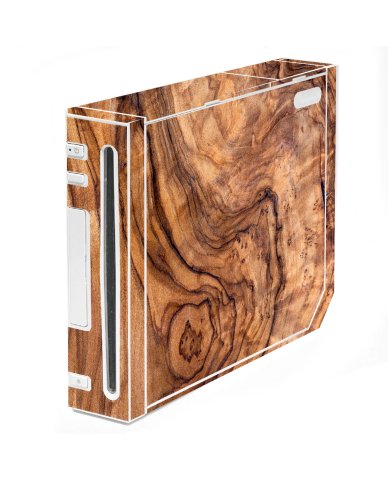 Nintendo Wii OLIVE WOOD Console Skin