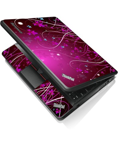 ThinkPad X131e PINK BLUE FLOWERS Laptop Skin