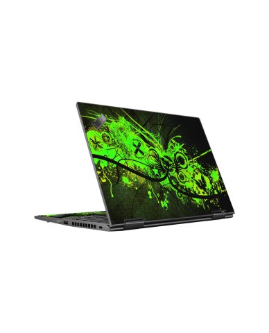 ThinkPad X1 CARBON YOGA G3 GRAFITTI GREEN Laptop Skin