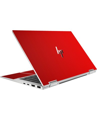 HP EliteBook X360 1030 G8 RED CARBON FIBER Laptop Skin