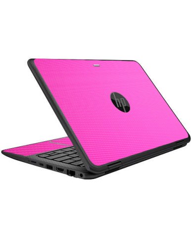 HP ProBook X360 11 G1 EE PINK CARBON FIBER Laptop Skin