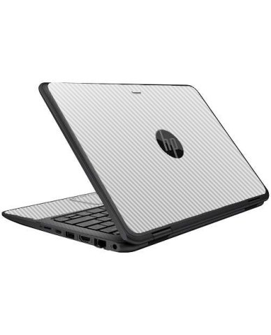 HP ProBook X360 11 G1 EE WHITE CARBON FIBER Laptop Skin