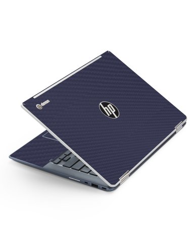 HP Chromebook X360 14 G1 BLUE CARBON FIBER Laptop Skin