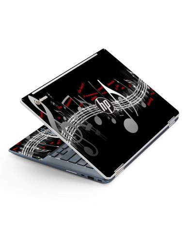 HP Chromebook X360 14 G1 MUSIC NOTES Laptop Skin