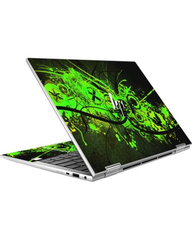 HP EliteBook X360 830 G9 2 in 1 GRAFFITI GREEN Laptop Skin