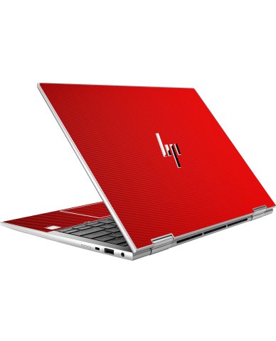 HP EliteBook X360 830 G9 2 in 1 RED CARBON FIBER Laptop Skin