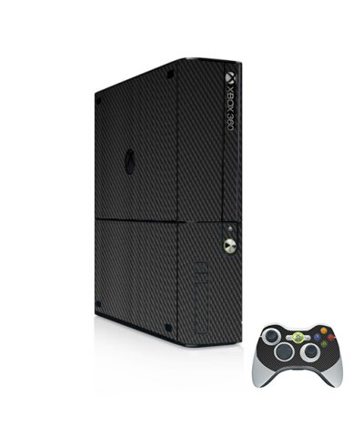 Microsoft Xbox 360E BLACK CARBON FIBER Console Skin