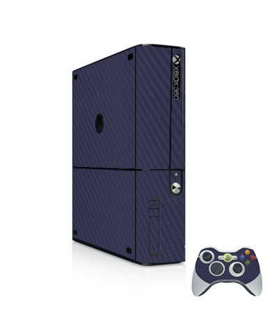 Microsoft Xbox 360E BLUE CARBON FIBER Console Skin