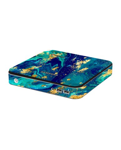 Samsung Chromebox XE300M22 BLUE AND GOLD MARBLE Laptop Skin